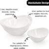 3 Tiered Serving Bowl Set, Ceramic Oval Serving Dishes with Collapsible Metal Rack, Chip and Dip Serving Set for Parties Entertaining, Appetizer Serving Platters for Fruit Dessert - Image 4