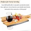 3 Pack Charcuterie Boards, Large Bamboo Cheese Board with Handle for Kitchen, Apple Shaped Wooden Cutting Board Party Serving Platters for Snacks, Fruits, Wine Appetizers - Image 3