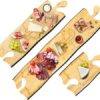 3 Pack Charcuterie Boards, Large Bamboo Cheese Board with Handle for Kitchen, Apple Shaped Wooden Cutting Board Party Serving Platters for Snacks, Fruits, Wine Appetizers - Image 4