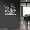 Hot Air Balloon Metal Wall Art Mountain Wall Decor Vintage Hot Air Balloon Wall Art - Image 4