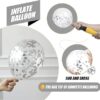 62pcs Colorful Confetti Balloons Kit Blingbling balloon-12 Inches Multicolor Confetti Balloons Silver White Confetti Party Balloons - Image 4