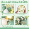 Sage Balloon Garland Arch Kit,134 pcs Sage Green Sand White Metallic Gold Matte White Confetti Latex Balloons - Image 3