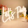 Lets Party Neon Sign with Dimmable for All Partys,17x7.5inch, Neon Lights for Wall Decor, Birthday, Wedding, Bachelorette Party, Valentine's Day Gifts with 5V USB Cable, Warm White-by Colysor - Image 2