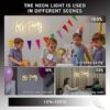 Lets Party Neon Sign with Dimmable for All Partys,17x7.5inch, Neon Lights for Wall Decor, Birthday, Wedding, Bachelorette Party, Valentine's Day Gifts with 5V USB Cable, Warm White-by Colysor - Image 4