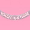 Fetti Silver Iridescent Fringe Banner - 5 Ft. | Bachelorette Party Decorations, Birthday Party Decor, 21st Bday Decor, HBD - Image 2