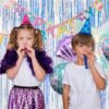 2 Pack Foil Curtain Backdrop Iridescent Metallic Tinsel Foil Fringe Curtains Photo Booth Props for Birthday Wedding Engagement Baby Shower Bachelorette Christmas Holiday - Image 2