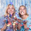 2 Pack Foil Curtain Backdrop Iridescent Metallic Tinsel Foil Fringe Curtains Photo Booth Props for Birthday Wedding Engagement Baby Shower Bachelorette Christmas Holiday - Image 3