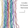 Party Favors - Neon Hats with Bead Necklaces (Total 48 PC) - Neon Glow Hats - 80s Theme Party Supplies - Image 3