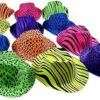 Party Favors - Neon Hats with Bead Necklaces (Total 48 PC) - Neon Glow Hats - 80s Theme Party Supplies - Image 4