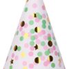 Party Hats Birthday Cone Hat for Adults Kids Gold Polka Dot Paper with Elastic String 12 pcs - Image 3