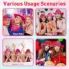 12 Pcs Adult Cowboy Hat for Women Men Western Glitter Cowgirl Hats with Adjustable Drawstring Cowboy Party Bandana - Image 4