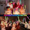 148 PCS Glow in the Dark Party Supplies, 16 Fiber Optic Wands, 14 LED Glasses, 100 Glow Sticks and 18 LED Hair Clips Fiber Optic for Neon Party, Wedding, Birthday, Concert, New Year - Image 2