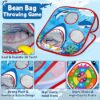 31PCS 4 in 1 Shark Bean Bag Toss Game for Kid Outdoor Ocean Toss Game With shark dorsal fin Foldable Cornhole Game for Shark Party Supplies Toss Board Toy for Toddler Tic Tac Toe Target Game Christmas - Image 3