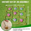 Giant Tic Tac Toe Outdoor Game, Portable Outdoor Bean Bag Toss Game for Kids, Giant Lawn Outdoor Yard Games for Adults (3ft x 3ft) - Image 2