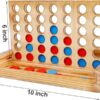 Tic Tac Toe & 4 in a Row Table Games Set - Rustic Decor Wood Strategy Board Games for Families - Image 3