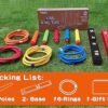Ring Toss Game for Kids, Indoor & Outdoor Game for Family and Adults with 5 Poles, 2 Bases and 16 Rings in 4 Colors, Soft Foam Toy for Kids Backyard Ring Toss Fun - Image 2