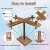 Hook Toss Game, Ring Toss Game, Handmade Wooden Ladder, Throwing Hook and Ring Battle Game for Family - Image 4