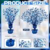 3 Pieces Metallic Foil Spray Centerpiece Party Star Table Decoration Burst Centerpieces Winter Table Decorations for Birthday New Year Party Holiday(Blue) - Image 3