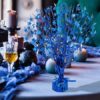 3 Pieces Metallic Foil Spray Centerpiece Party Star Table Decoration Burst Centerpieces Winter Table Decorations for Birthday New Year Party Holiday(Blue) - Image 4