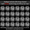 24 Pcs Artificial Pearl String for Floating Candle Faux Pearls Beads String Pearl Party Garland Decoration for Vases Filler Wedding Centerpiece Christmas Party Decor (Silver) - Image 2