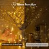 4-Pack Fairy Lights Battery Operated with Timer, Waterproof 16FT 50 LED String Lights Indoor Outdoor, Cuttable Starry Fairy Lights for Christmas Home Bedroom Wedding DIY Centerpiece Decor (Warm White) - Image 3