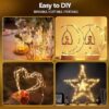 4-Pack Fairy Lights Battery Operated with Timer, Waterproof 16FT 50 LED String Lights Indoor Outdoor, Cuttable Starry Fairy Lights for Christmas Home Bedroom Wedding DIY Centerpiece Decor (Warm White) - Image 4