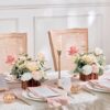 Centerpiece Table Decorations with Basket for Wedding, Set of 2 Large Artificial Flowers Floral Arrangement for Dining Room,Living Room,Table Centerpieces Decor(Dusty Rose & Champagne) - Image 4