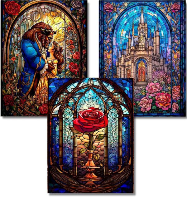 Diamond Art Kits for Adults - 3 Pack Cartoon Diamond Painting for Beginners, Diamond Dots Round 5D Full Drill12x16inch