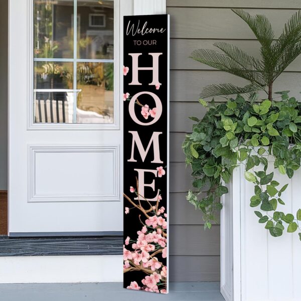 8"x48" Spring Welcome Sign for Front Porch