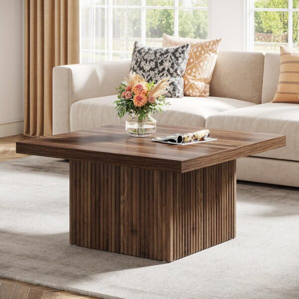 Square Coffee Table, 31.5-Inch Engineered Wood Coffee Table for Living Room