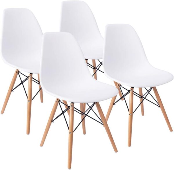 Pre Assembled Modern Style Dining Chair Mid Century Modern DSW Chair, Shell Lounge Plastic Chair for Kitchen