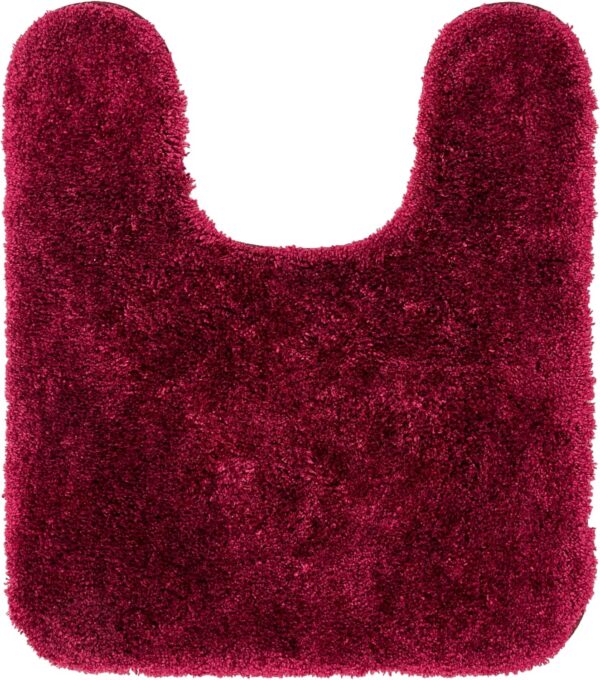 Goliath Machine Washable Bath Mat 20" x 24" Contour Burgundy