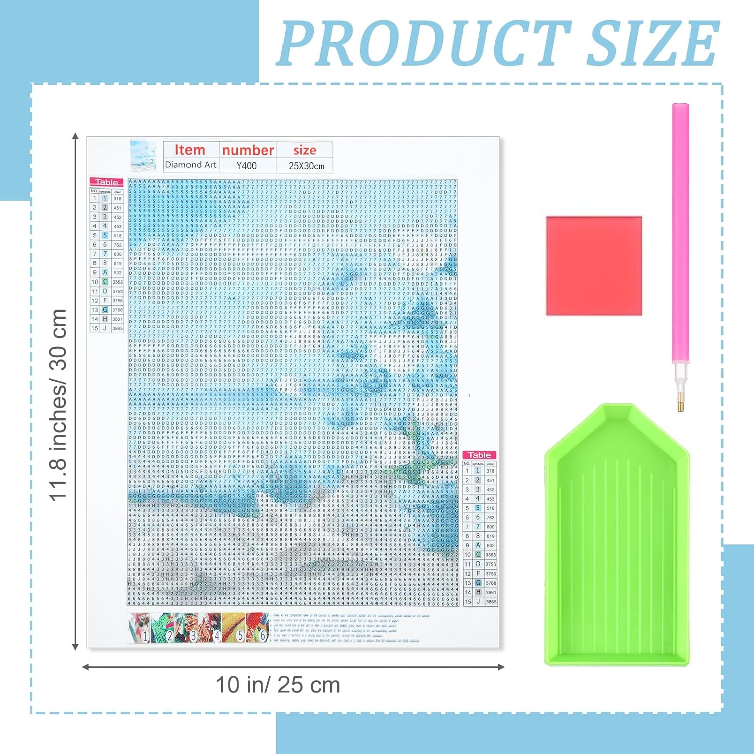 4 Pcs Diamond Art Kits DIY Painting for Adult 10 x 11.8''(Beach) - Image 4