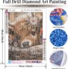 Cow Diamond Art Kits for Adults  DIY 5D Diamond Painting12x16 Inch - Image 4