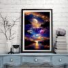 Waterfall Landscape Diamond Art Kits For Adults,DIY Moonlight Diamond Painting Kits 12x16inch - Image 4
