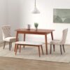 Velvet Dining Chairs Set of 4, Tufted Dining Room Chairs with Nailhead Ring Pull Trim, Upholstered Dining Chairs - Image 4