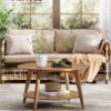 VASAGLE Round Coffee Table, 2 Tier Coffee Table with Storage, for Living Room - Image 4