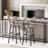 Bar Stools, Set of 2 Round Bar Chairs, 28 Inches BarStools with Back, Breakfast Bar Chairs with Footrest, Counter Bar Stools - Image 4