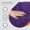 Bath Rug for Bathroom Non Slip Bathroom Mat (20 x 32, Dark Purple) Water Absorbent Soft Microfiber Shaggy Bathroom Rug - Image 4