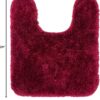 Goliath Machine Washable Bath Mat 20" x 24" Contour Burgundy - Image 4