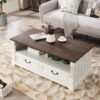 48'' Wood Coffee Table for Living Room, Farmhouse Coffee Table - Image 3