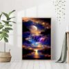 Waterfall Landscape Diamond Art Kits For Adults,DIY Moonlight Diamond Painting Kits 12x16inch - Image 3