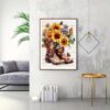 Boot Diamond Painting Kits for Adults,5D Butterfly Sunflower Flowers 12 x 16 Inch - Image 3