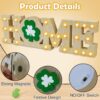 St Patricks Day Decorations Farmhouse Interchangeable Home Decor Signs, LED Long Marquee Light Up Letters Wooden ‘HOME’ Sign with 8Pcs Changeable Seasonal - Image 3