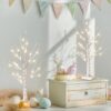 Easter Decorations, 2FT Birch Tree with LED Lights, Warm White Light up Tree Lamp - Image 3