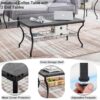 3 Pieces Living Room Sets Coffee and End Tables with Open Storage Shelves for Apartment, Home Office - Image 3