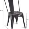 Metal Dining Chairs, Easy to Assemble, Sturdy, 4 Pack - Image 3