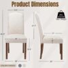 Stylish Upholstered Parsons Dining Chair with Nailhead Trim and Sturdy Solid Wood Legs - Image 3