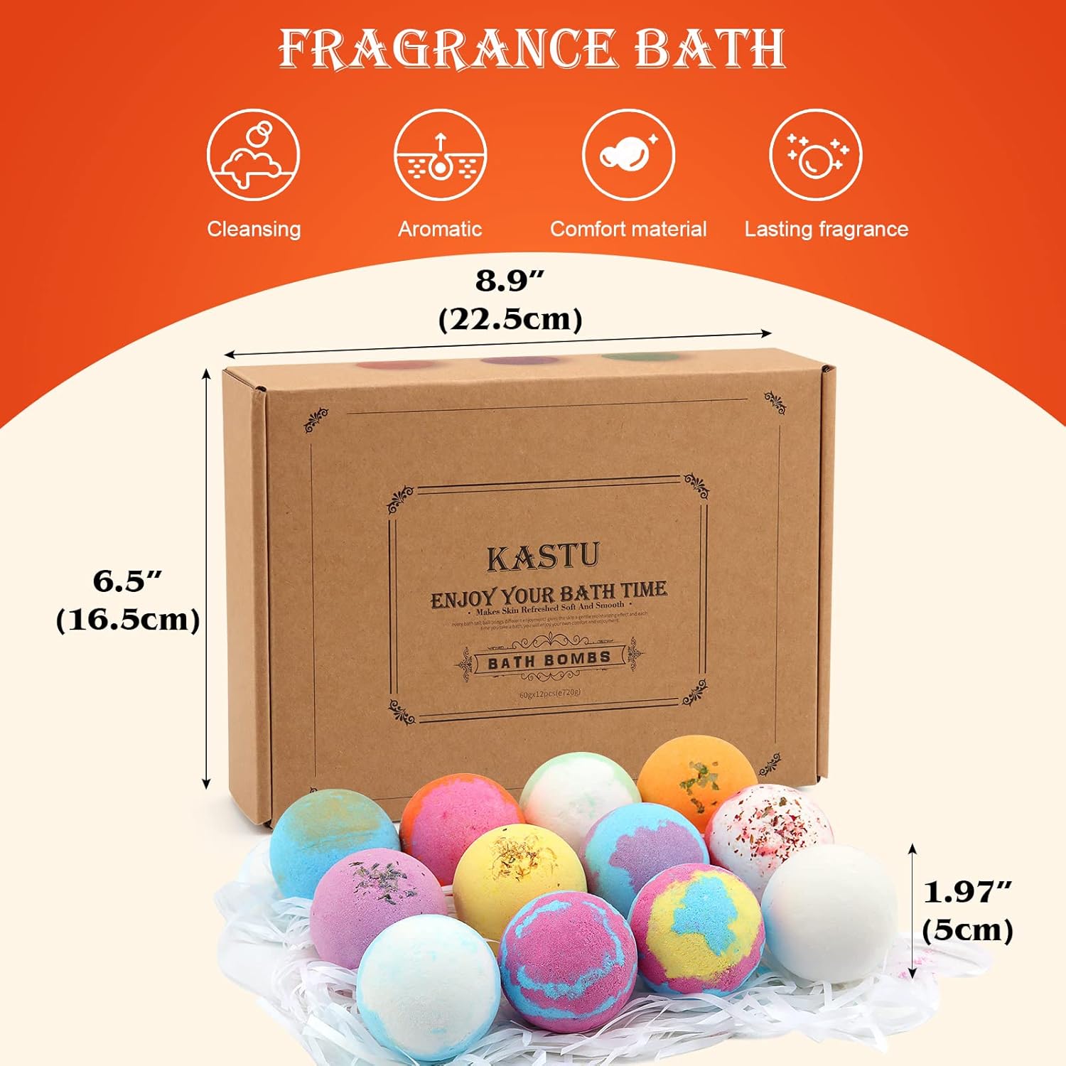 Bath Bombs Salt Balls,12 PCS Gift Set,Vanilla Menthol Rose Extract Essential Oils,Moisturizing Dry Skin,Fizzy Spa,Relaxing,Bubble Bath Bomb Gifts Idea for Men Women - Image 3
