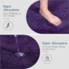 Bath Rug for Bathroom Non Slip Bathroom Mat (20 x 32, Dark Purple) Water Absorbent Soft Microfiber Shaggy Bathroom Rug - Image 3